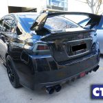 STI Style Trunk Spoiler for 14-19 Subaru WRX STI ABS Painted D4S C Black Silica 3PC-9015