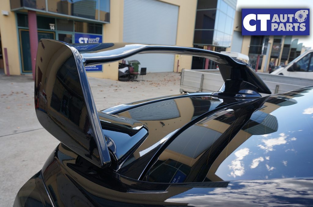 STI Style Trunk Spoiler for 14-19 Subaru WRX STI ABS Painted D4S C Black Silica 3PC-9016