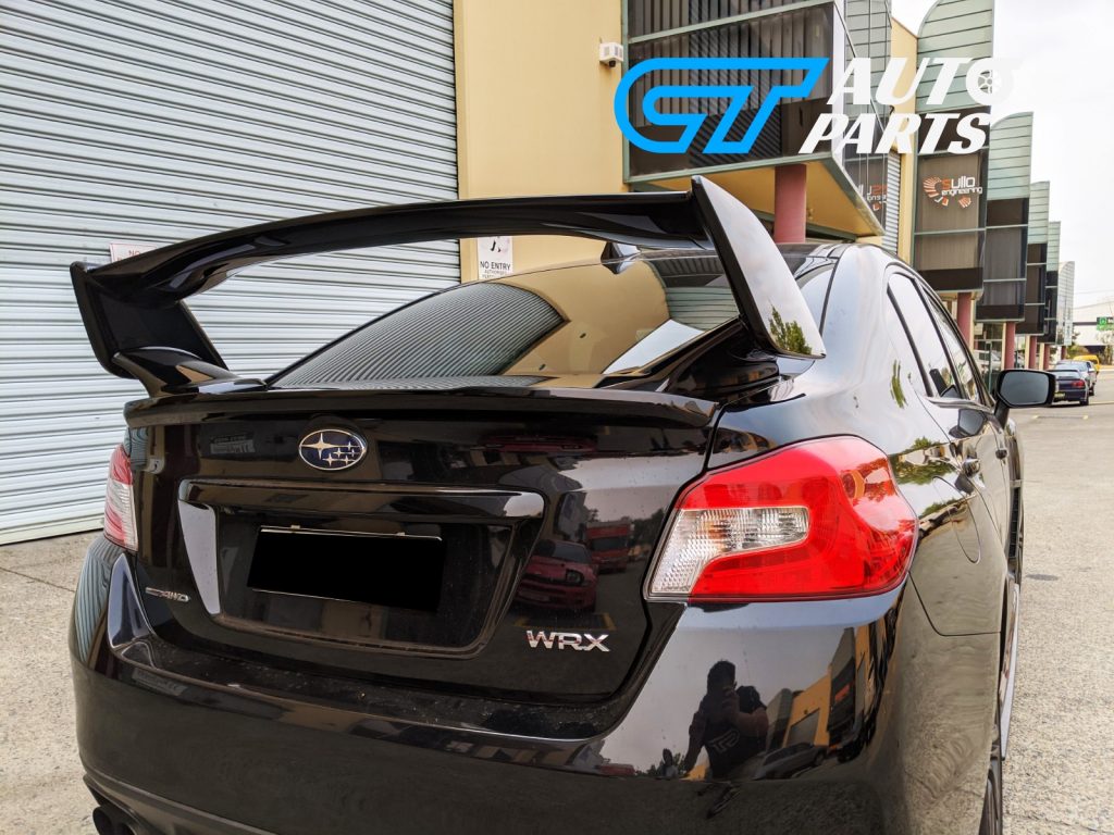 STI Style Trunk Spoiler for 14-19 Subaru WRX STI ABS Painted D4S C Black Silica 3PC-12405