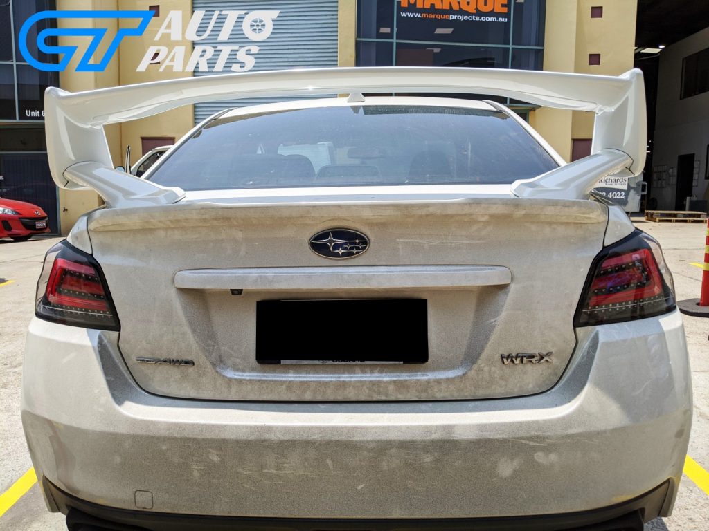 STI Style Trunk Spoiler for 14-19 Subaru WRX STI ABS Painted WHITE PEARL K1X 3pc-12401