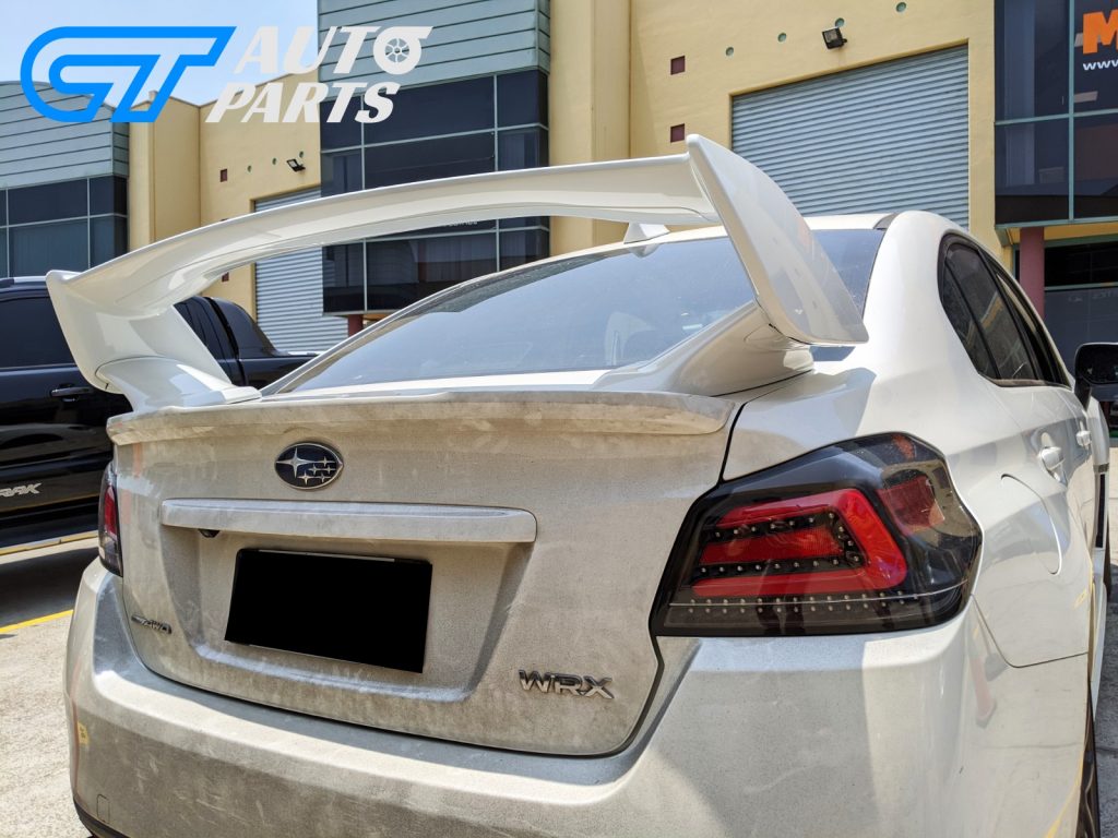 STI Style Trunk Spoiler for 14-19 Subaru WRX STI ABS Painted WHITE PEARL K1X 3pc-12400