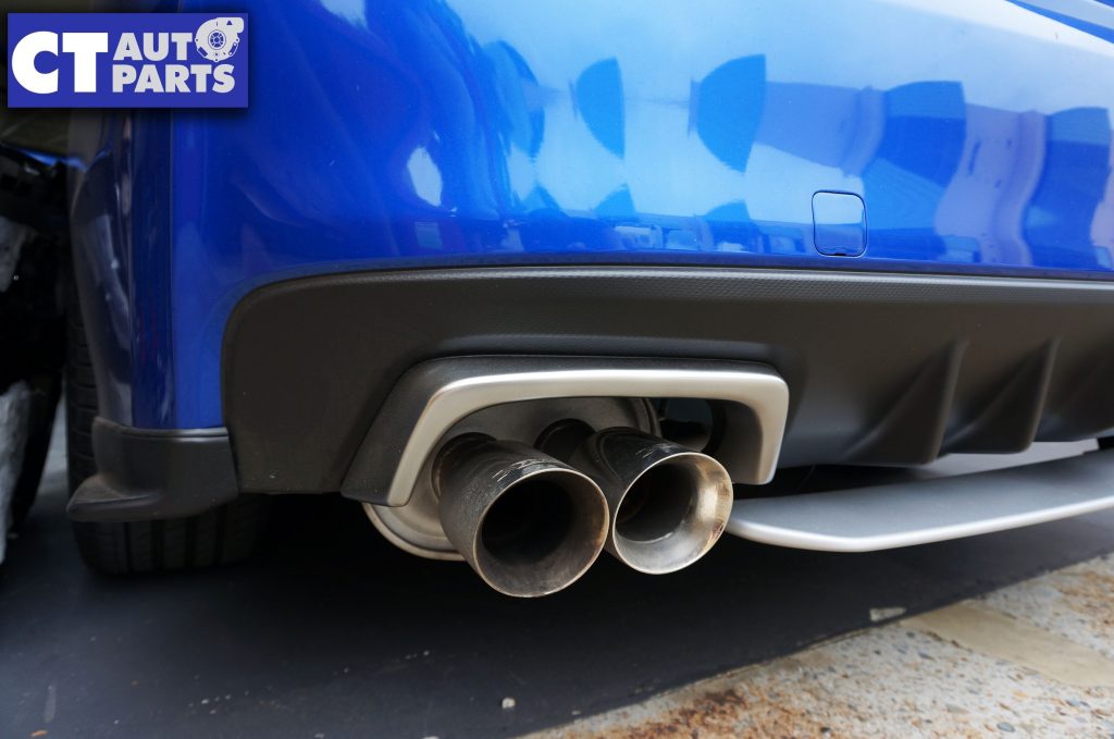 STI Style SILVER Exhaust Cover Heat Surround For 14-19 Subaru WRX STI V1-0