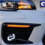 CTAUTO LED DRL Sequential Turn Signal Fog Light Bezels for 18-19 Subaru WRX Premium V1-9806