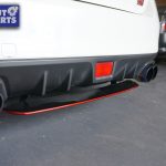 STI Style ABS Rear Bumper Diffuser for 14-19 Subaru WRX STI Premium (BLACK/RED)-9593