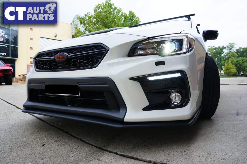 CTAUTO LED DRL Sequential Turn Signal Fog Light Bezels for 18-19 Subaru WRX Premium V1-9496