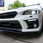 CTAUTO LED DRL Sequential Turn Signal Fog Light Bezels for 18-19 Subaru WRX Premium V1-9496