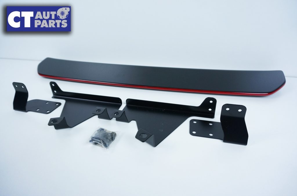 STI Style ABS Rear Bumper Diffuser for 14-19 Subaru WRX STI Premium (BLACK/RED)-9606