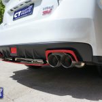 STI Style ABS Rear Bumper Diffuser for 14-19 Subaru WRX STI Premium (BLACK/RED)-9817