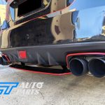 STI Style ABS Rear Bumper Diffuser for 14-19 Subaru WRX STI Premium (BLACK/RED)-13308