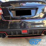 STI Style ABS Rear Bumper Diffuser for 14-19 Subaru WRX STI Premium (BLACK/RED)-13310