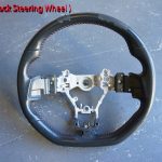 Carbon Fibre LEATHER Steering Wheel Red Line+Stitching for 14-19 SUBARU WRX STI LEVORG-11162
