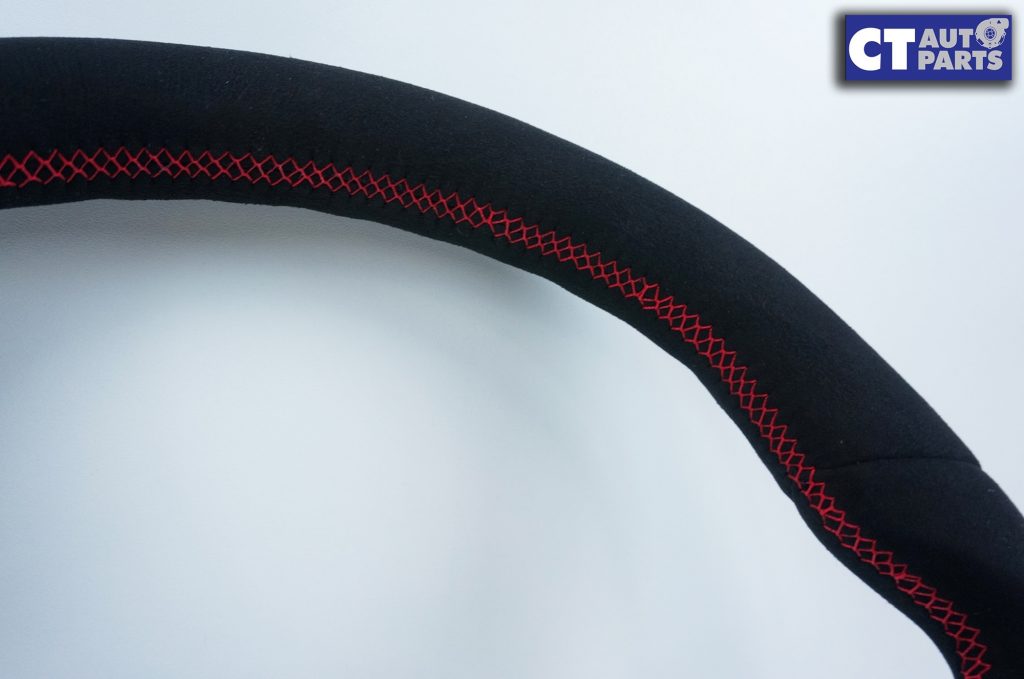 Alcantara Steering Wheel Type RA Style Red Stitching for 14-20 Subaru WRX STI LEVORG -10199