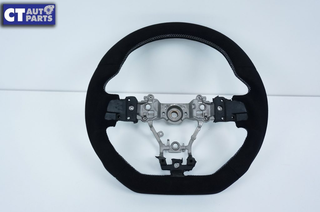 Alcantara Steering Wheel Silver Stitching for 14-19 Subaru WRX STI LEVORGS 208 S209 Style-10206
