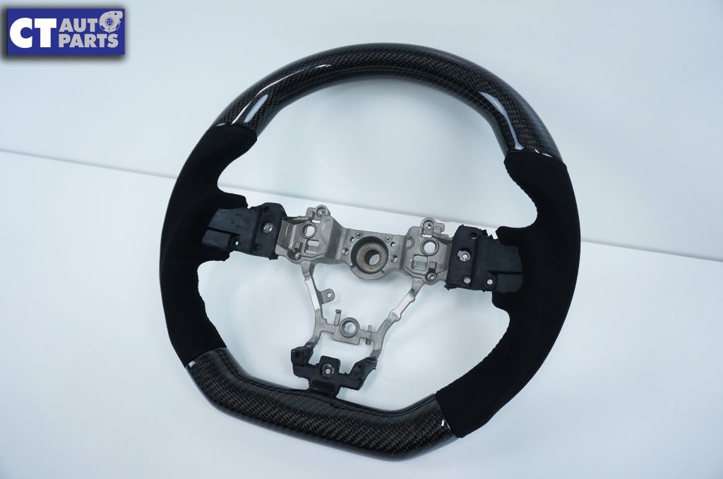 Carbon Fibre Alcantara Steering Wheel BLACK Stitching Subaru WRX/STI 2015-19 LEVORG-10227