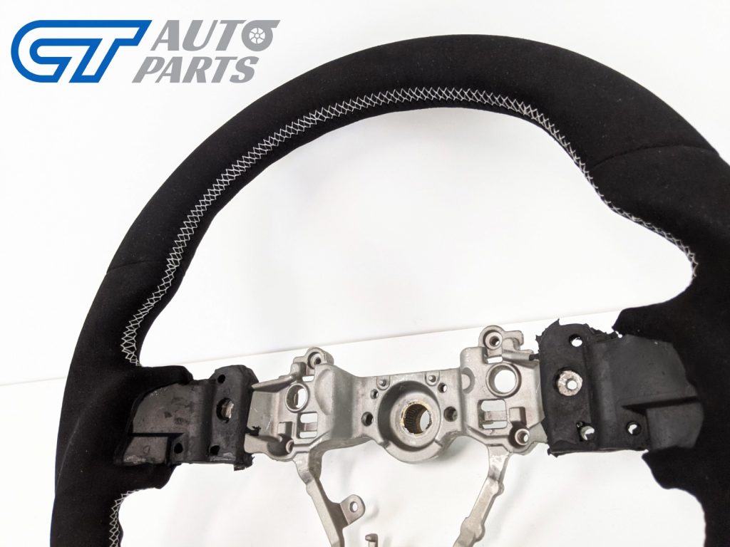 Alcantara Steering Wheel Silver Stitching for 14-19 Subaru WRX STI LEVORGS 208 S209 Style-12713