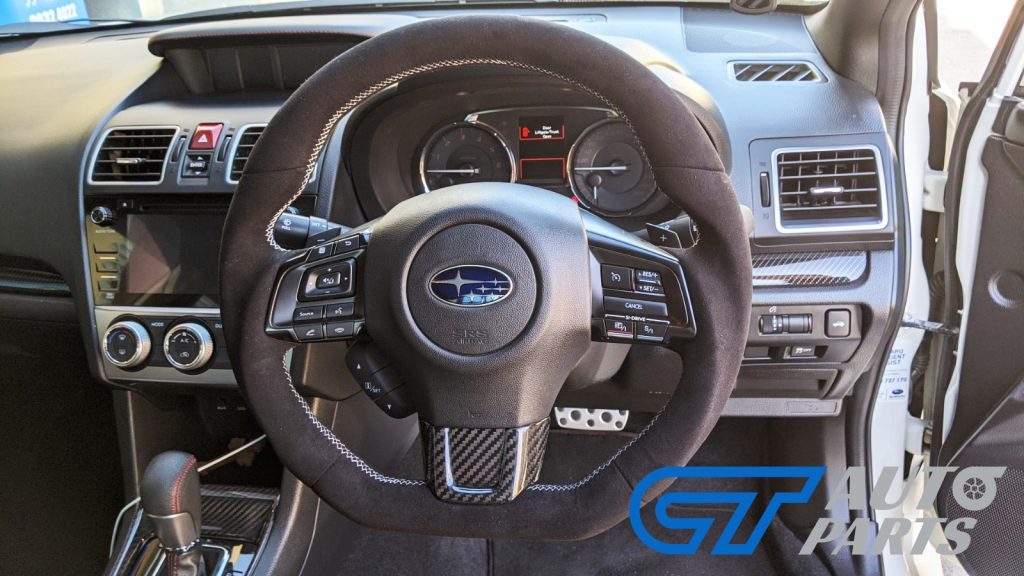 Alcantara Steering Wheel Silver Stitching for 14-19 Subaru WRX STI LEVORGS 208 S209 Style-13718