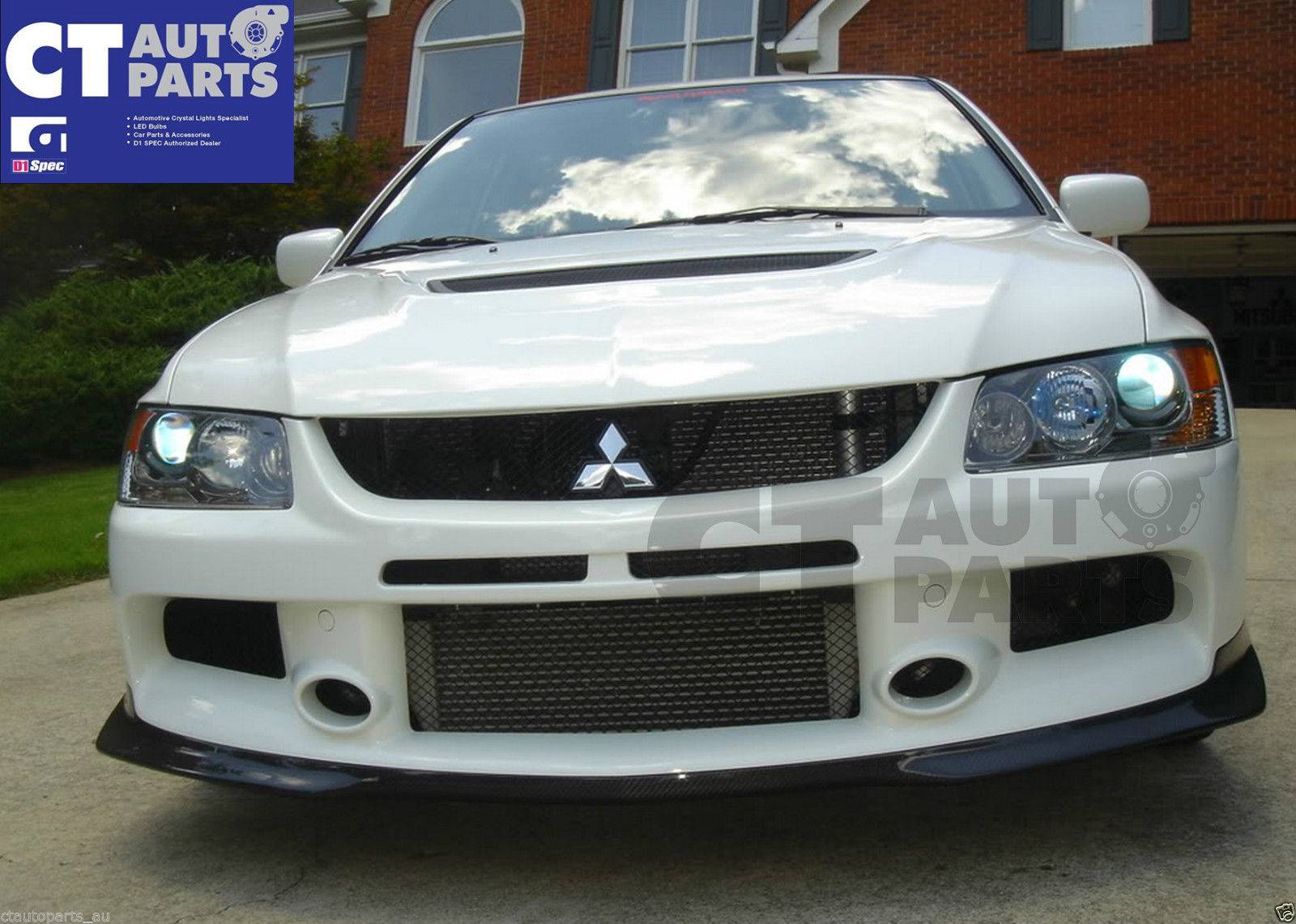 Ralliart Style Carbon Front Bumper Lip For 06 08 Mitsubishi Lancer