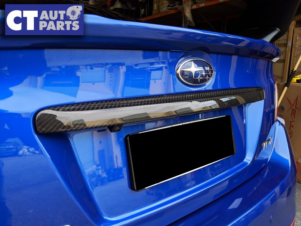 Dry Carbon Rear Trunk Trim Cover For 14-19 Subaru WRX STI V1 Premium-0