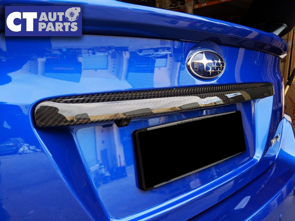 Dry Carbon Rear Trunk Trim Cover For 14-19 Subaru WRX STI V1 Premium-10567