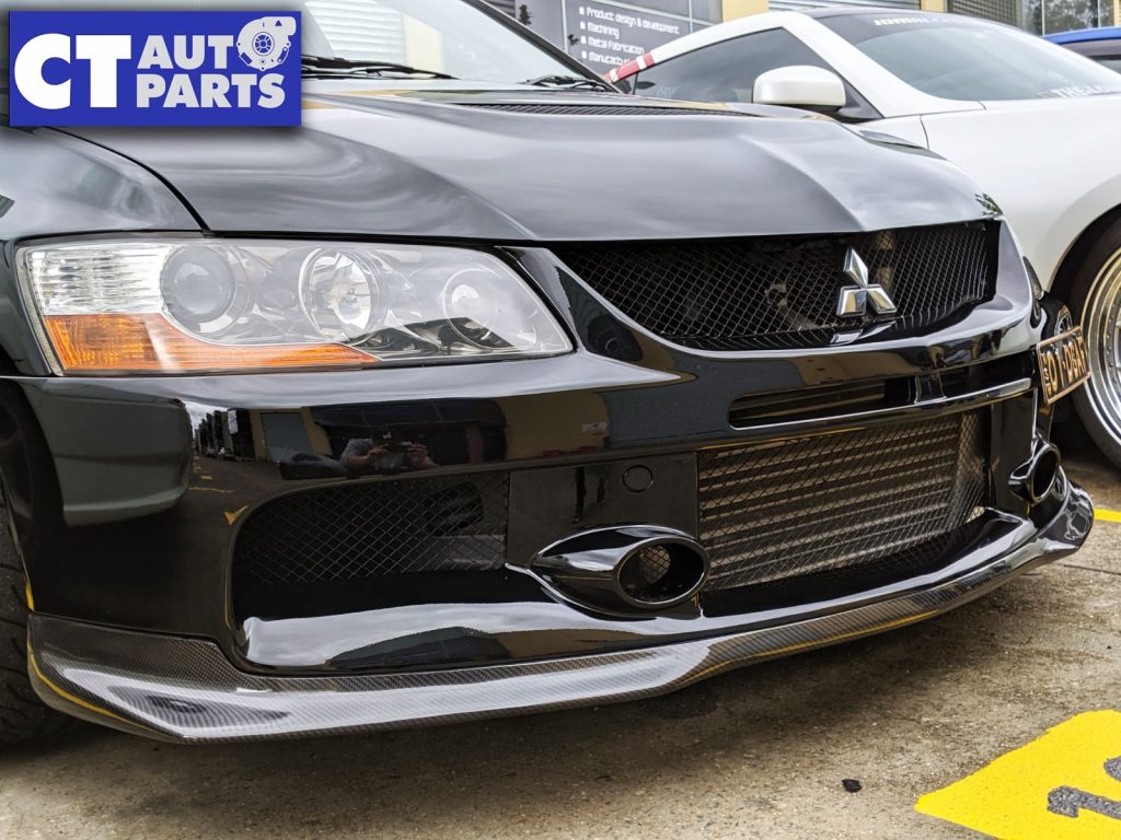 Ralliart Style Carbon Front Bumper Lip For 06 08 Mitsubishi Lancer