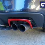 STI Style Black Red Exhaust Cover Heat Surround For 14-19 Subaru WRX STI V1-10870