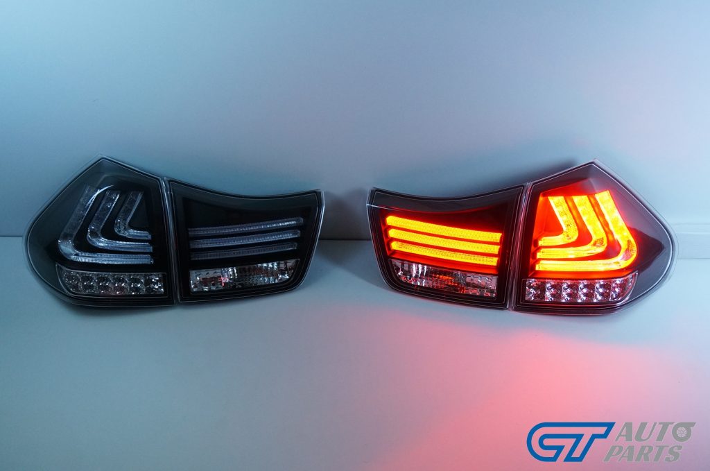 Black LED Sequential Indicators Tail lights for 04-09 Lexus RX330 RX350 RH400H-11398