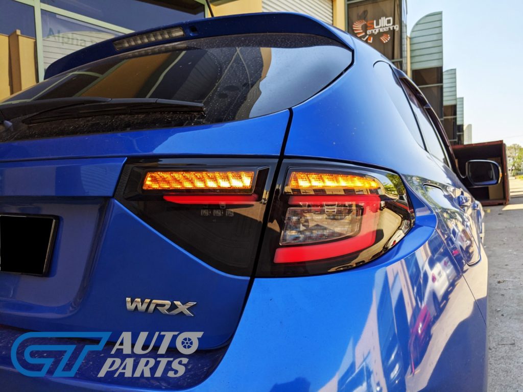 Black Edition 3D Dynamic Indicator LED Tail light for 08-13 Subaru Impreza WRX RS STI -12291