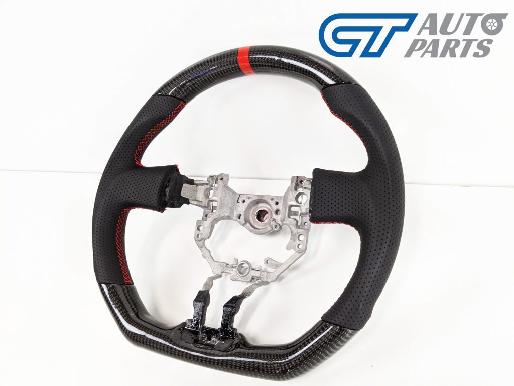 CARBON Fibre LEATHER Steering Wheel Red Line+Stitching for 12-16 TOYOTA 86 Subaru BRZ-12676