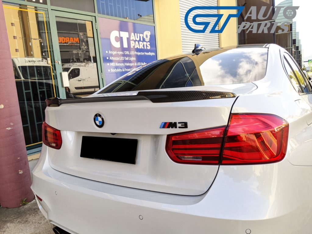 M4 M Performance Style Carbon Fibre Trunk Spoiler for 14-19 BMW 3 Series F30 & M3 F80-0