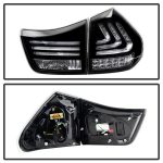 Black LED Sequential Indicators Tail lights for 04-09 Lexus RX330 RX350 RH400H-11225