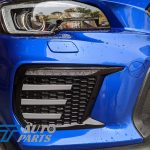 Gloss Black SMOKED 3D DRL Dynamic Signal Front Fog Light Bezels for MY18+ Subaru WRX/STI -12846