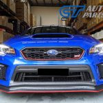 Gloss Black SMOKED 3D DRL Dynamic Signal Front Fog Light Bezels for MY18+ Subaru WRX/STI -12843