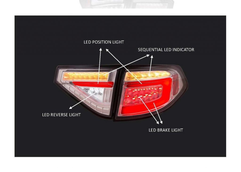 Clear LED 3D Dynamic Indicator Tail light for 08-13 Subaru Impreza WRX RS STI-12227