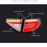 Clear LED 3D Dynamic Indicator Tail light for 08-13 Subaru Impreza WRX RS STI-12227