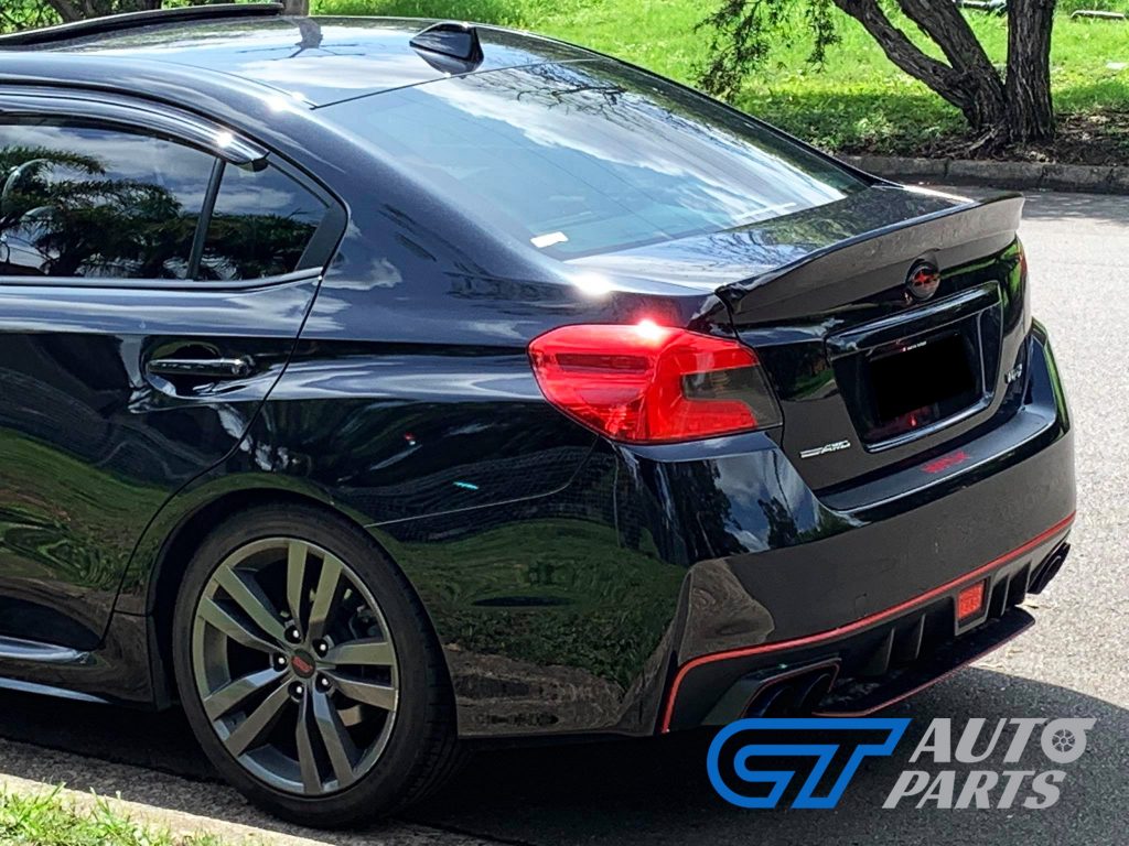 Rexpeed Style Duckbill Trunk Spoiler For MY14-19 Subaru WRX STI D4S Crystal Black Silica Pearl-0