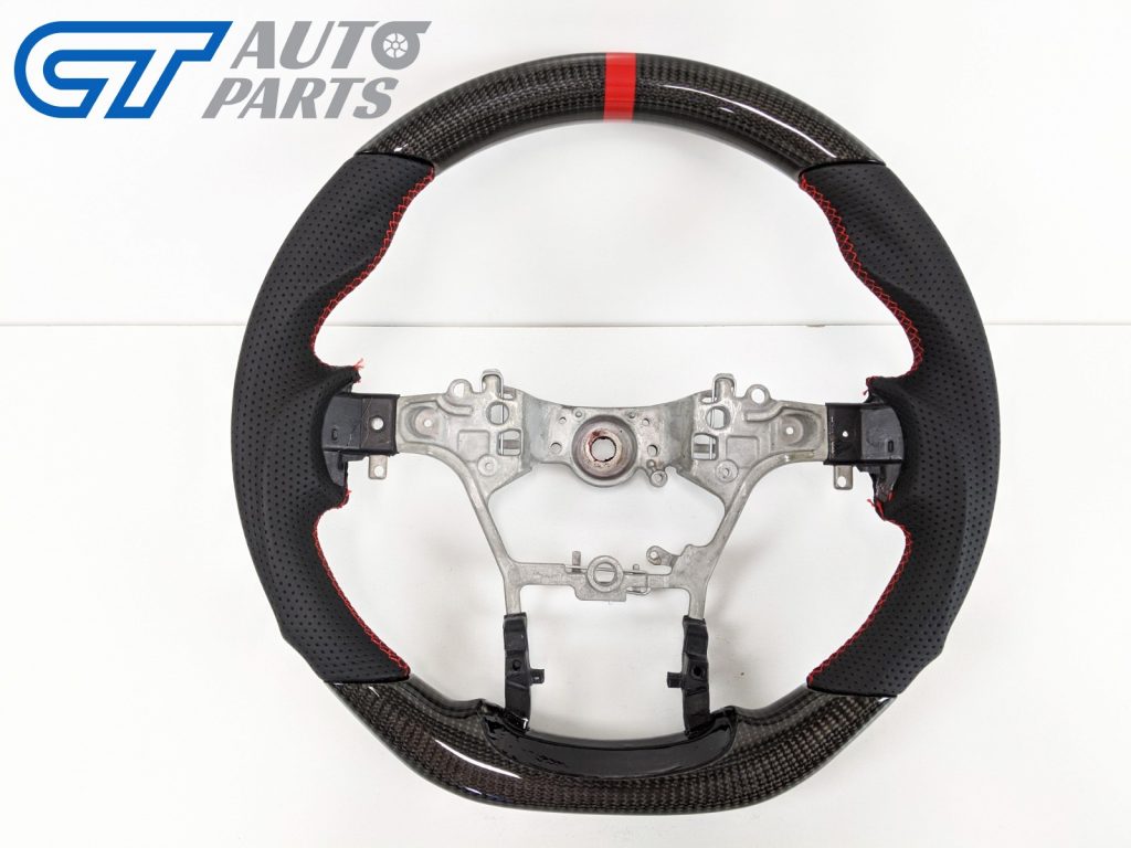 Carbon Fibre LEATHER Steering Wheel Red Line+Stitching for 2015-2019 TOYOTA HILUX REVO SR-12628