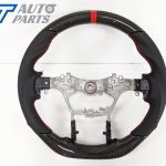 Carbon Fibre LEATHER Steering Wheel Red Line+Stitching for 2015-2019 TOYOTA HILUX REVO SR-12628