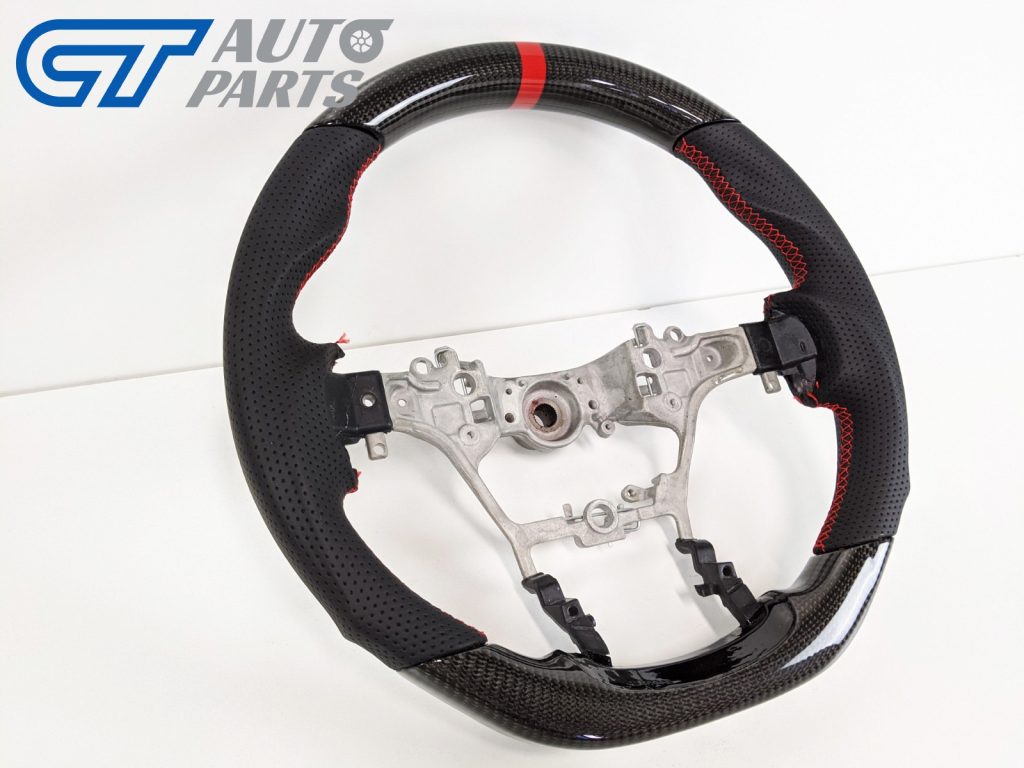 Carbon Fibre LEATHER Steering Wheel Red Line+Stitching for 2015-2019 TOYOTA HILUX REVO SR-12633