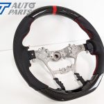 Carbon Fibre LEATHER Steering Wheel Red Line+Stitching for 2015-2019 TOYOTA HILUX REVO SR-12633