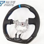 CARBON Fibre LEATHER Steering Wheel Blue Line+Stitching for 12-16 TOYOTA 86 Subaru BRZ-12702