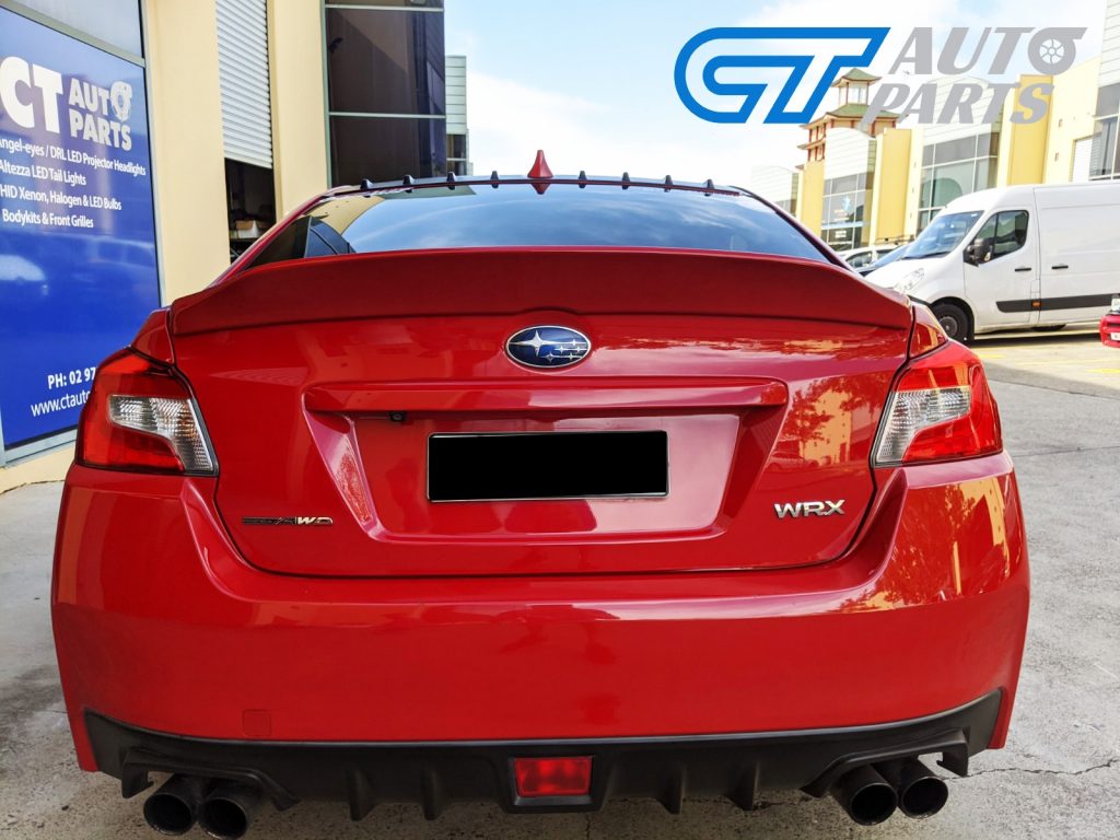 Rexpeed Style Duckbill ABS Trunk Spoiler For 14-19 Subaru WRX STI (C7P Lightning RED)-12904