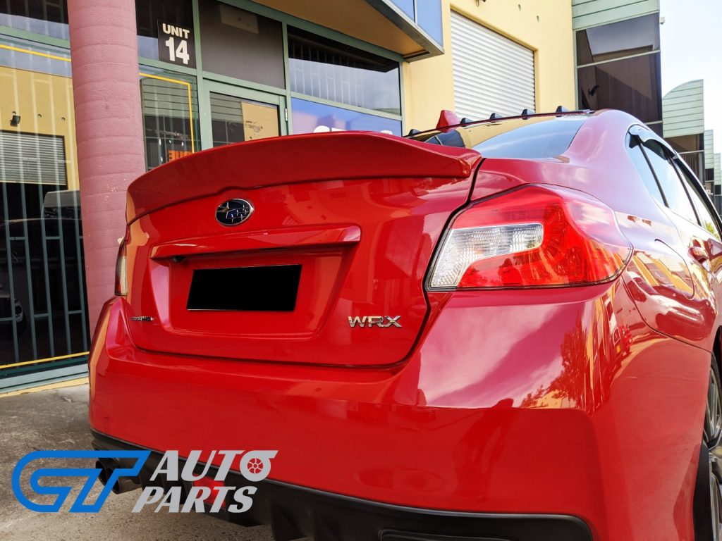 Rexpeed Style Duckbill ABS Trunk Spoiler For 14-19 Subaru WRX STI (C7P Lightning RED)-12906