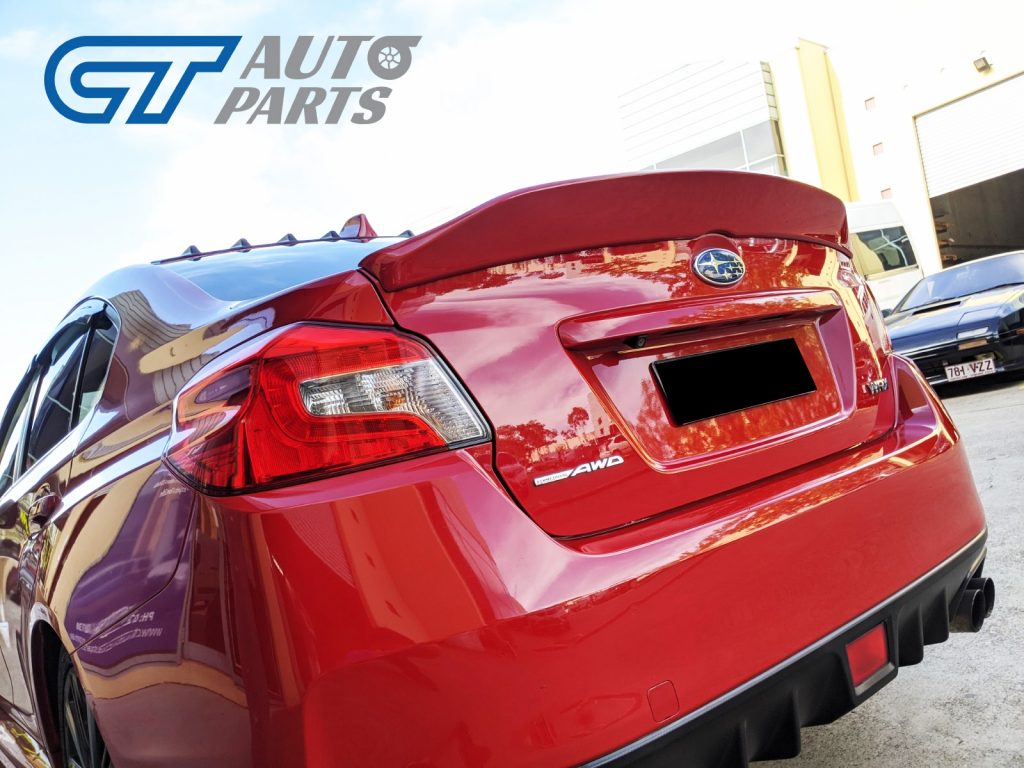 Rexpeed Style Duckbill ABS Trunk Spoiler For 14-19 Subaru WRX STI (C7P Lightning RED)-12901