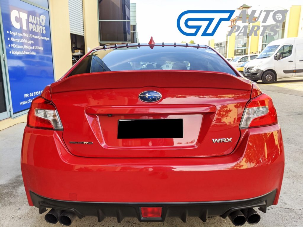 Rexpeed Style Duckbill ABS Trunk Spoiler For 14-19 Subaru WRX STI (C7P Lightning RED)-12902