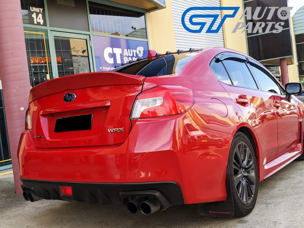 Rexpeed Style Duckbill ABS Trunk Spoiler For 14-19 Subaru WRX STI (C7P Lightning RED)-12903