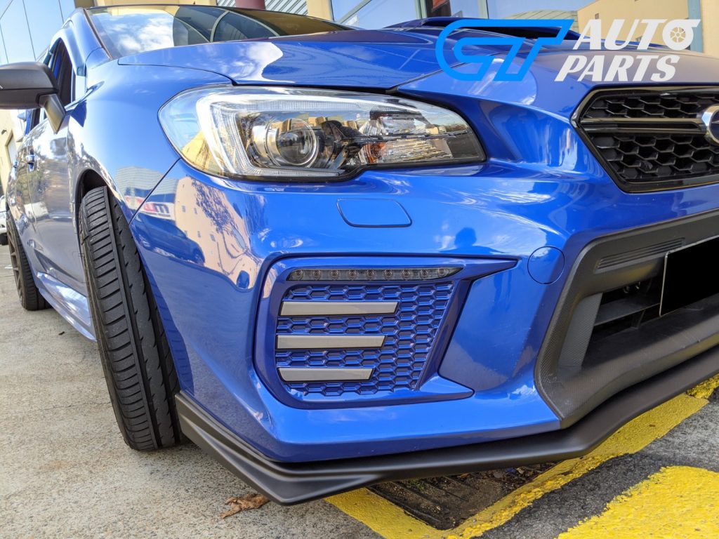 WR.BLUE SMOKED 3D DRL Dynamic Signal Front Fog Light Bezels for MY18+ Subaru WRX/STI -13462