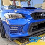 WR.BLUE SMOKED 3D DRL Dynamic Signal Front Fog Light Bezels for MY18+ Subaru WRX/STI -13464