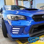 WR.BLUE SMOKED 3D DRL Dynamic Signal Front Fog Light Bezels for MY18+ Subaru WRX/STI -13465