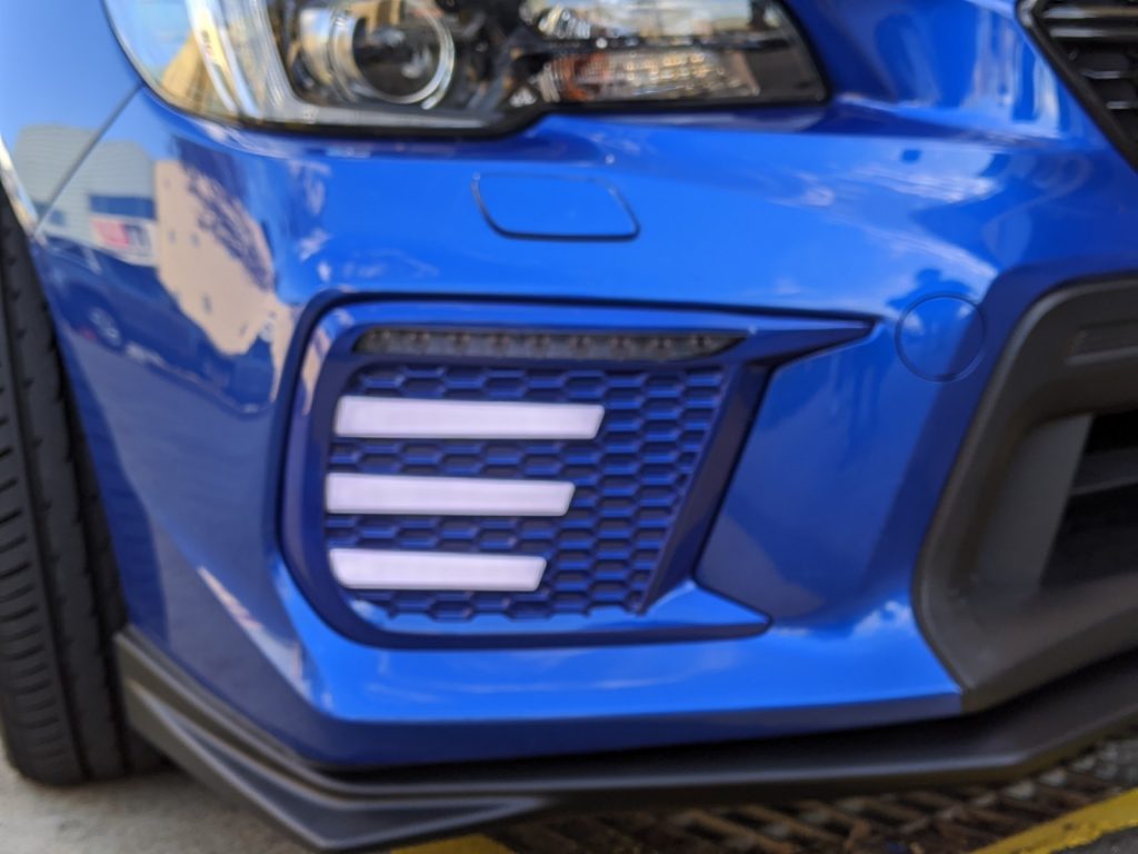 WR.BLUE SMOKED 3D DRL Dynamic Signal Front Fog Light Bezels for MY18+ Subaru WRX/STI -13467