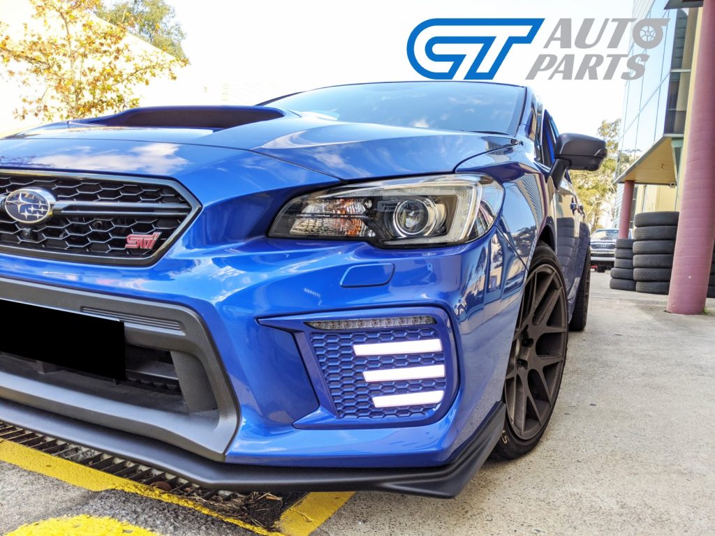 WR.BLUE CLEAR 3D DRL Dynamic Signal Front Fog Light Bezels for MY18+ Subaru WRX/STI -13472